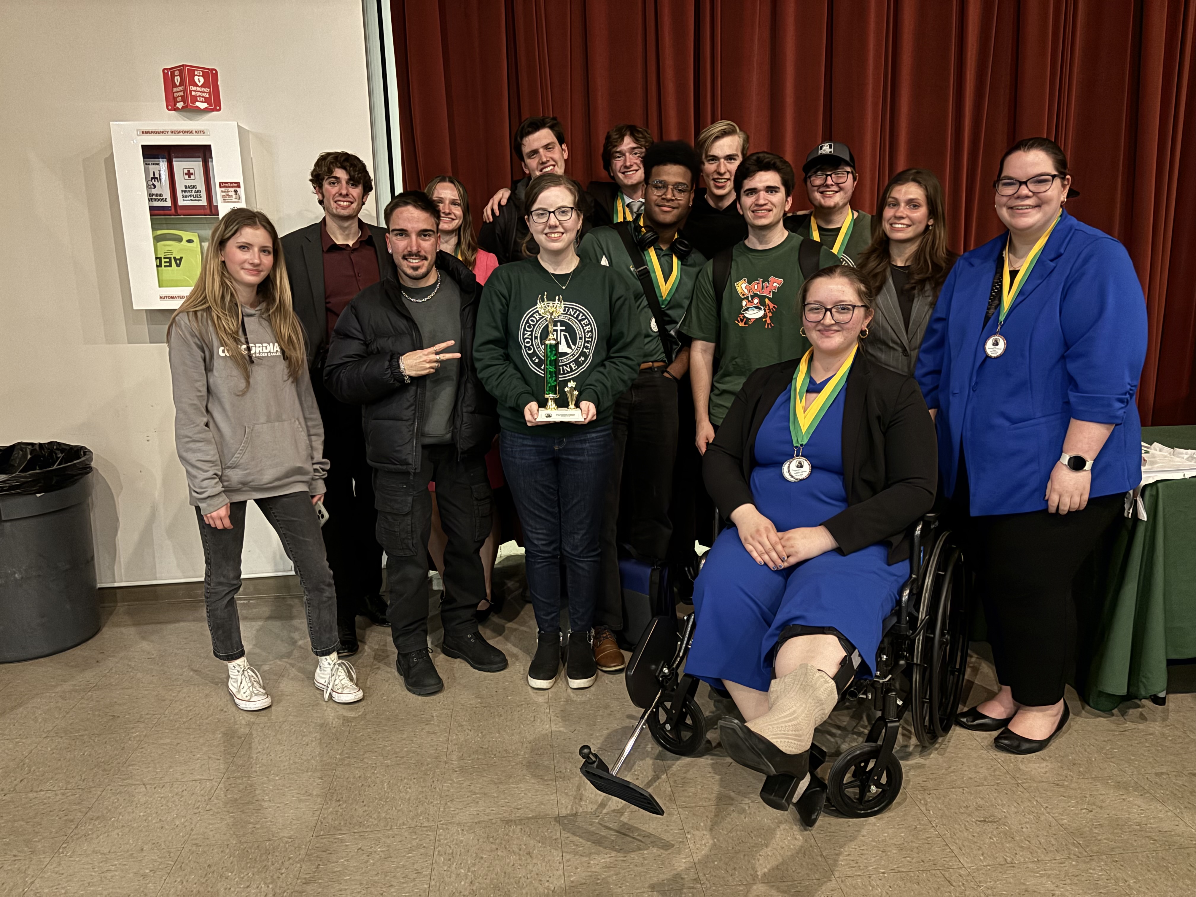 Concordia’s Forensics team at the Groundhog Day Invitational